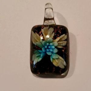 Square glass pendant